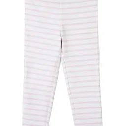 Cherry Crumble By Nitt Hyman Kids Off White & Pink Leggings image 2