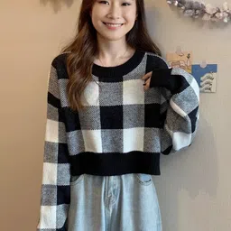StyleCast Women Checked Pullover-picture-27