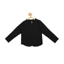 Allen Solly Junior Black Solid Jacket-picture-2