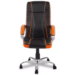 Mango Blossom Fiona High Back Office Chair (Black and Orange)-image-15