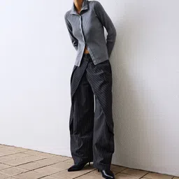 Bershka Women Ribbed Cardigan-image-48