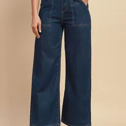 Global Republic Women Smart Relaxed Fit High-Rise Stretchable Jeans-image-84