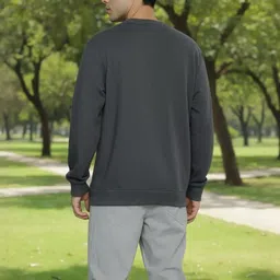 Moda Rapido Mens Mustard Printed Round Neck Regular Fit Sweatshirt image 5