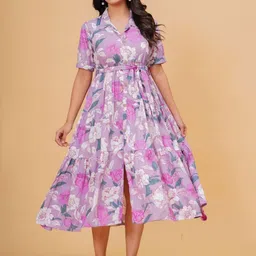 BAESD Floral Print Fit & Flare Dress image 4
