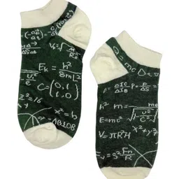 The Tie Hub Math Equation Printed Cotton Moisture Wicking Ankle-Length Socks image 2