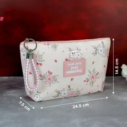 NFI Essentials Pink Stylish Makeup Pouch for Women image 5