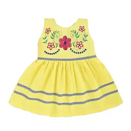 NFashio Girls Solid Fit & Flare Dress-image-2