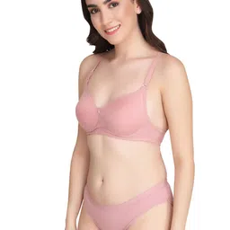 Liigne Pack Of 2 Women Everyday Padded Bra Pure Cotton Lingerie Set image 4