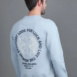 Antiloop Men Printed Hooded Sweatshirt image 2