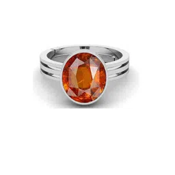 RRVGEM 7.25 Ratti To 7.00 Ratti Gomed Hessonite Gemstone Ring image 2