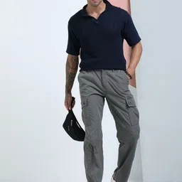 RIGS AND RAGS Men Loose Fit Non Iron Cargos Trousers image 3