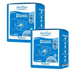 Arokleen Set Of 2 Overnight Disposable Adult Diaper - M - 10 Pcs Each-picture-10