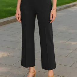 SWADESI STUFF Women Relaxed Easy Wash High-Rise Pleated Cotton Parallel Trousers-picture-25