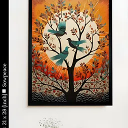 SOWPEACE Orange & Grey 1 Piece Canvas Abstract Wall Photographs-picture-14