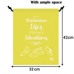 Aura Yellow & Blue 10 Pieces Printed Foldable Laundry Bags image 5