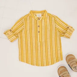 Pantaloons Baby Boys Opaque Striped Party Shirt-picture-37