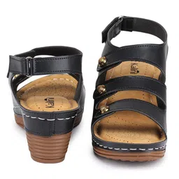 KALINI Party Wedge Sandals with Laser Cuts image 5