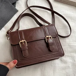 CORSICA Women Textured Structured Leather Satchel Bag-picture-6