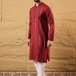 Anouk Men Embroidered Thread Work Kurta image 5