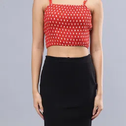 ENTELLUS Printed Sleeveless Crop Top & Skirt Co-Ords image 2