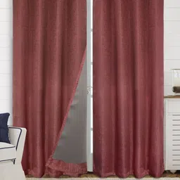 Saral Home Mauve 2 Pieces Room Darkening Door Curtains-picture-0
