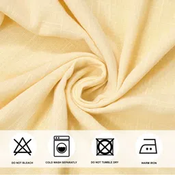 THE LINEN COMPANY Cream-Coloured & White Sheer Window Curtain image 5