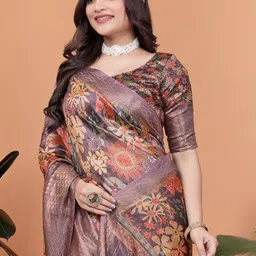 AAVEE Floral Silk Blend Saree-picture-19