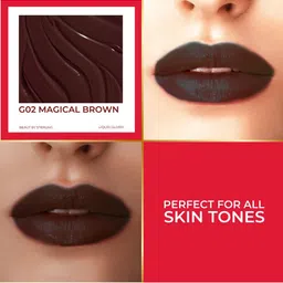 Beaut By Sterling Velvet Series Matte Liquid Lip Color Lipstick - 5 ml - Magical Brown G02 image 5