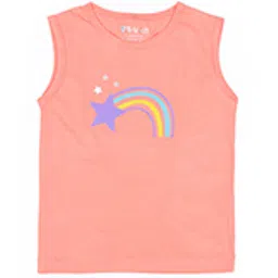 Mi Arcus Pack Of 5 Sleeveless Solid & Rainbow Printed Vest - Multi Colour image 3