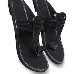 DFR Men Black Synthetic Comfort Sandals image 5