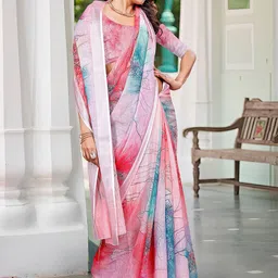 Anouk Floral Printed Saree image 4