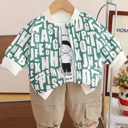 StyleCast x Revolte Boys Pure Cotton Printed T-shirt and Shirt with Trousers-picture-12