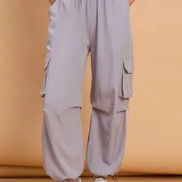 The Roadster Lifestyle Co Pack of 2 Loose Fit Parachute Cargo Trousers-picture-23