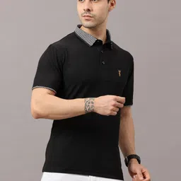 STELLERS Men Solid Polo Collar T-Shirt-image-13