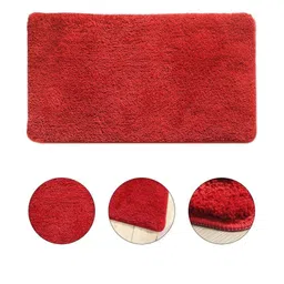 RJVT Red Microfibre 1400 GSM Bath Rugs image 4