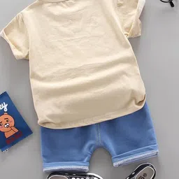 BILLYBALL Unisex Kids Printed Round Neck Pure Cotton T-Shirt With Shorts image 2