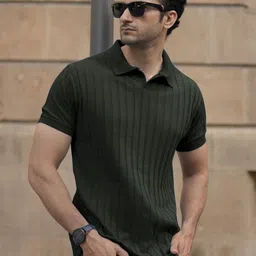 Powerlook SS25 Self Design Polo Collar T-Shirt-picture-34