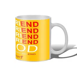 Get Fatang Yellow Typography Printed Glossy Microwave Safe Mugs image 2