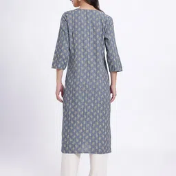 Anouk Rustic Ethnic Motifs Print Straight Kurta image 3