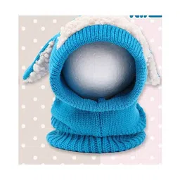 Flaunt Chic Winter Woolen Full Ear Cap - Blue image 3