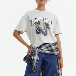 LULU & SKY Women Typography Printed Pure Cotton 1 T-shirt image 4