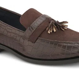 HERE&NOW Textured Leather Loafers Formal Shoes image 3