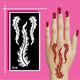 VOORKOMS Floral Mehndi Stencil Sticker-picture-20