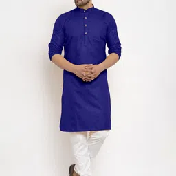 Attigo Men Mandarin Collar Thread Work Kurta-image-89