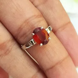 elitemart Unisex Brass Garnet Finger Ring-image-22