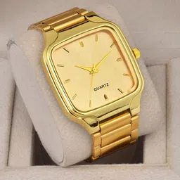 SWADESI STUFF Men Dial & Bracelet Style Straps Analogue Watch SDS 158 GOLD image 2