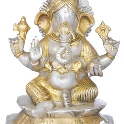 Exotic India Silver-Toned Religious Idol Showpiece-image-28