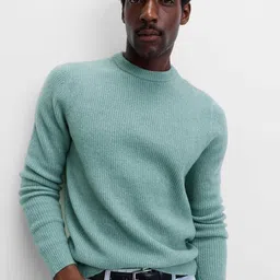 Marks & Spencer Men Ribbed Round Neck Long Sleeves Pullover-picture-13