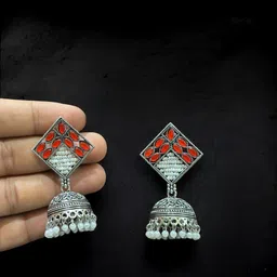 ANTICO Geometric Jhumkas Earrings image 2