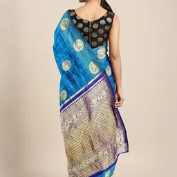 DIVASTRI Woven Design Zari Silk Cotton Banarasi Saree image 4